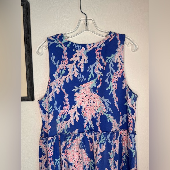 Lilly Pulitzer Blue and Pink Sleeveless Dress - Picture 5 of 7